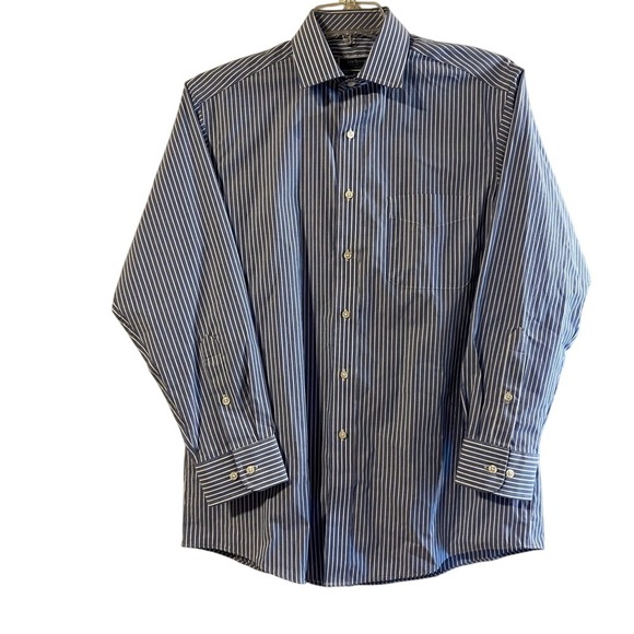 Men's Regular Fit Striped Dress Shirt, Created for Macy's - Picture 1 of 3